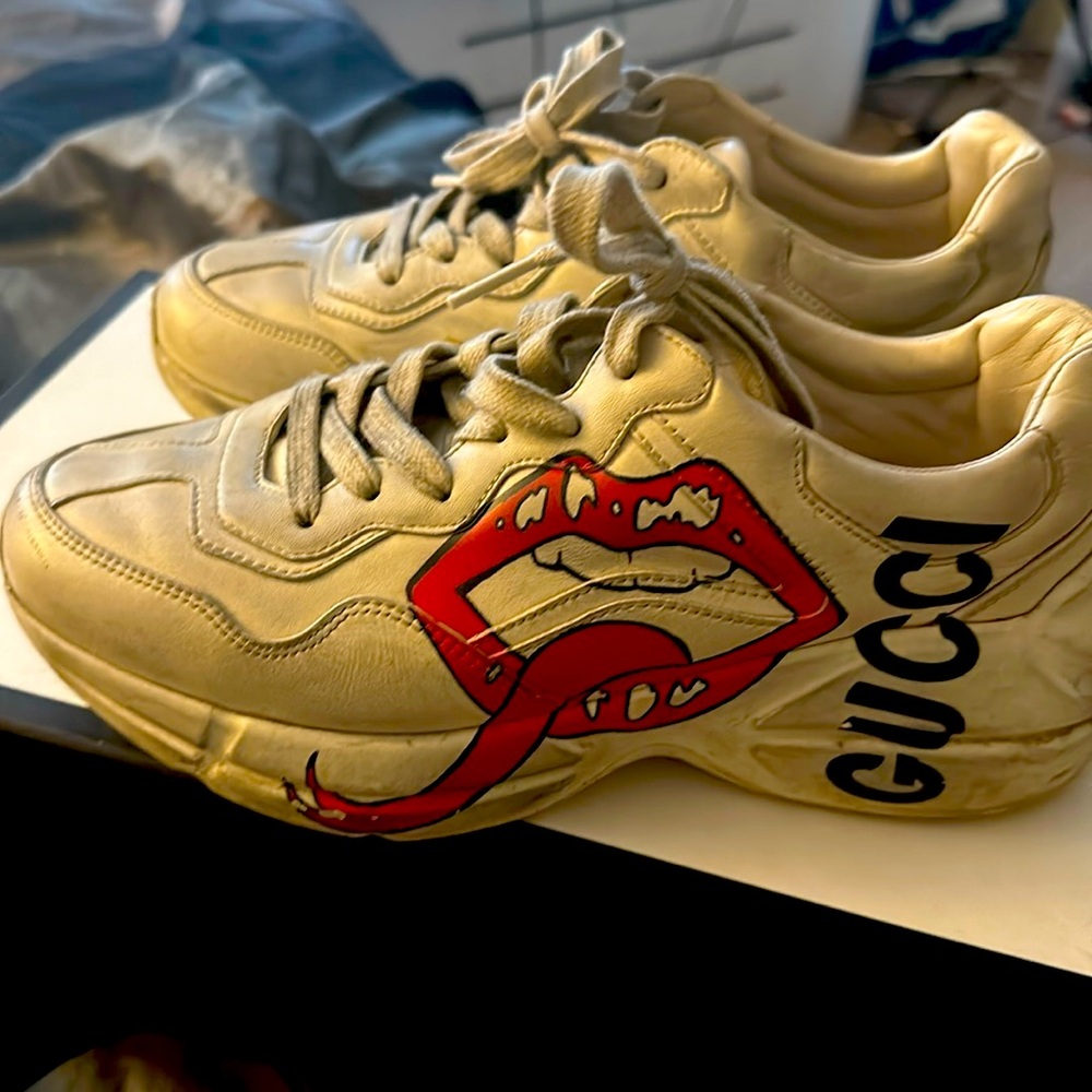 Distressed Gucci sneakers